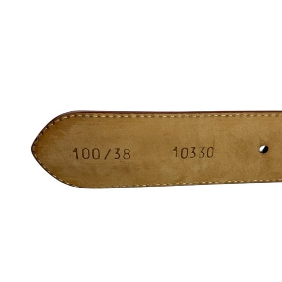 Leyva Handmade Brown Suede Leather Belt w Multicolor Inlay Men’s Size 38 - Picture 8 of 9